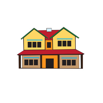 City building vector illustration graphic design .Fairytale small house