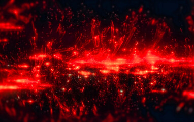 abstract night sky motion blur in red