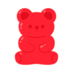 Jelly bears fruit gummy. Character Illustrator vector design.