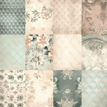vintage background with flowers. Generative AI © imazydreams