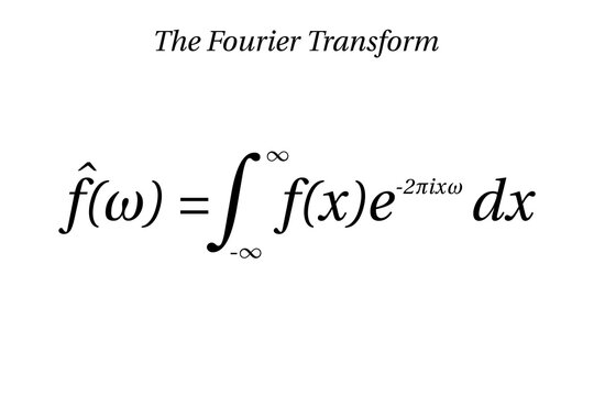 Fourier transform in mathematics. Math Symbol. Vector illustration.