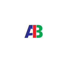 Letters A B, AB joint logo icon with business card vector template .AB BA A B abstract vector logo monogram template