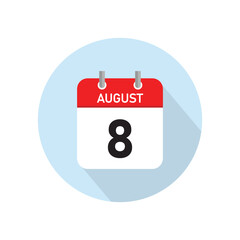 august 8 Concept Design. Vector Illustration.