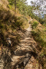 Hiking trail in Tiger Leaping Gorge, Yunnan province, China