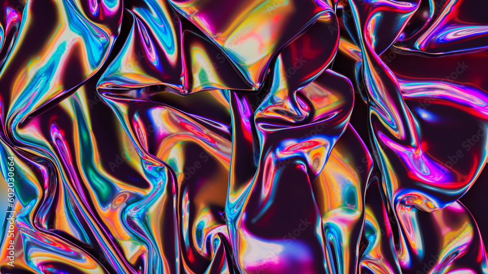 Poster abstract 3d rendering. retro digital fabric. sci-fi backgroundl.3d rendering