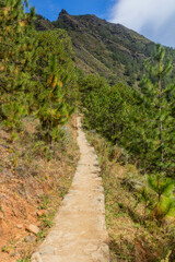Hiking trail in Tiger Leaping Gorge, Yunnan province, China