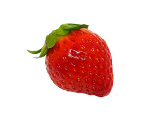 Fresh strawberry or red berry isolated on transparent background with clipping path or make selection. Healthy food and Close up Fruit. png with transparency