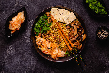 Korean style instant noodle, Shin Ramyeon.