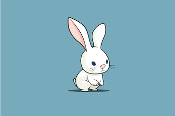 Cute rabbit for dicut sticker and logo