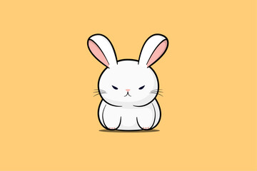 Cute rabbit for dicut sticker and logo