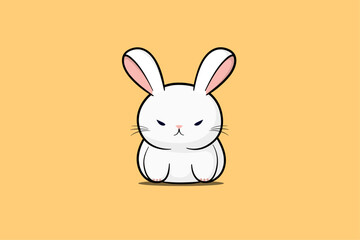Obraz premium Cute rabbit for dicut sticker and logo