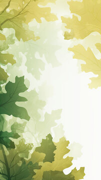 Autumn background with oak leaves.