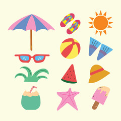 SUMMER TIME POSTER ELEMENT DESIGN SALE.