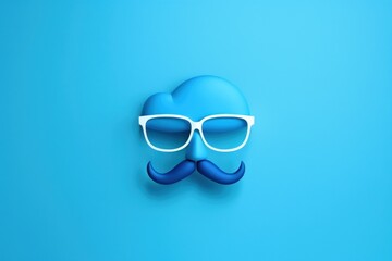 Illustration background with a mustache international men's day or father's day. Generative ai.
