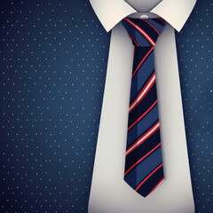 Happy father's day blue background with blue tie. Generative ai.