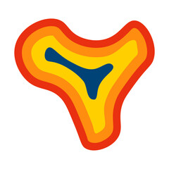 Retro Rainbow Shapes Set Collection