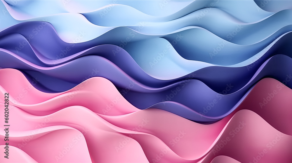 Poster abstract background with paper waves was created by modern wallpaper - generative ai.