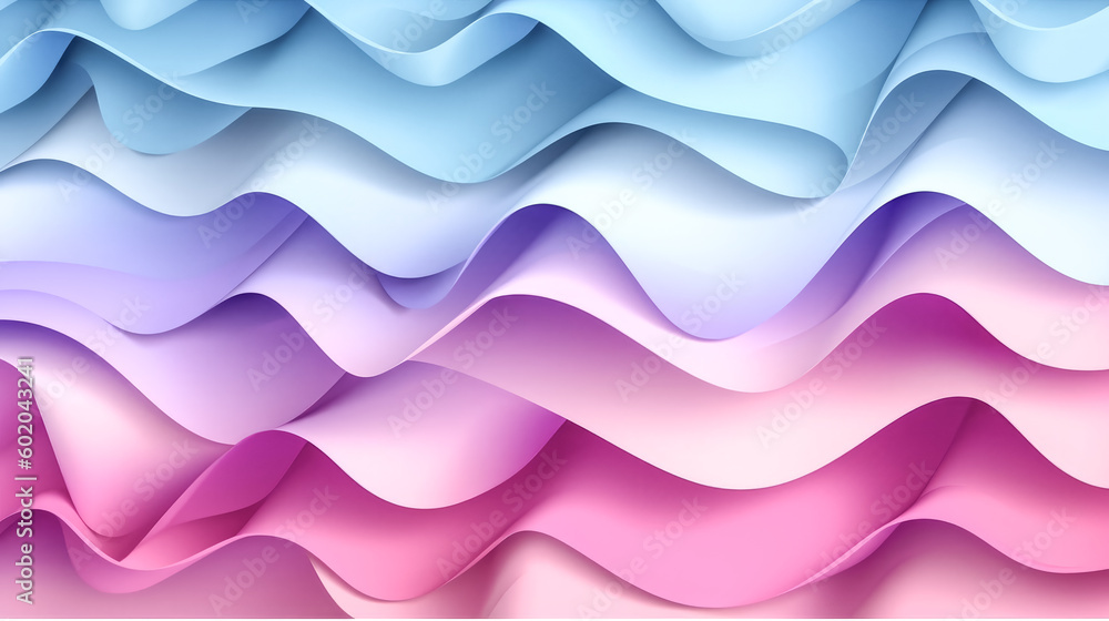 Aufkleber a wallpaper with abstract background and paper waves was created - generative ai