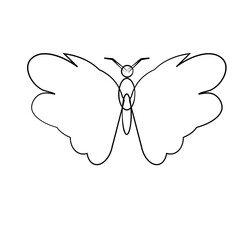 butterfly icon silhouette design template vector
