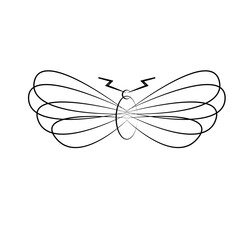 Obraz na płótnie Canvas butterfly icon silhouette design template vector