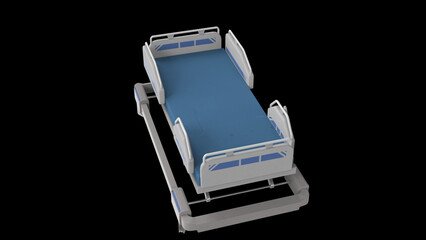futuristic medical couch new blue 