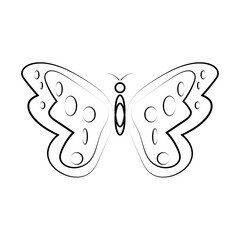 butterfly icon silhouette design template vector