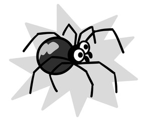 危険なセアカゴケグモ　白黒