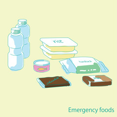 非常食のベクターイラスト