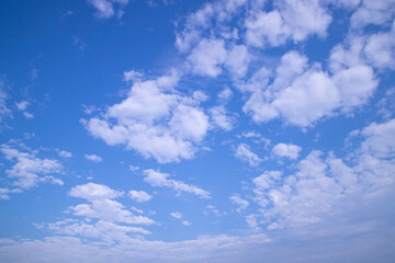 Blue Sky white cloudy sunny day natural view