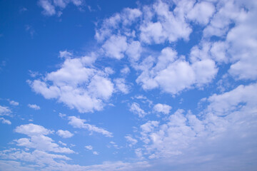 Blue Sky white cloudy sunny day natural view