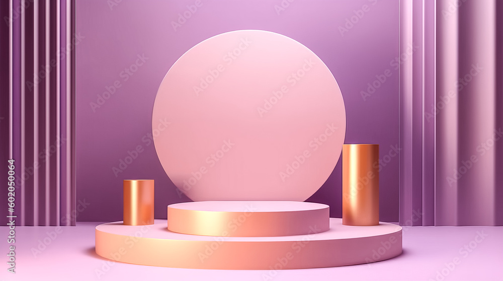 Aufkleber a modern abstract minimal pastel violet 3d render was created - generative ai