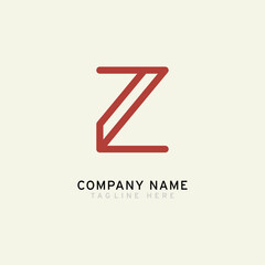 Letter Z logotype Monoline style, simple and elegant Z logo, Retro theme - Vector