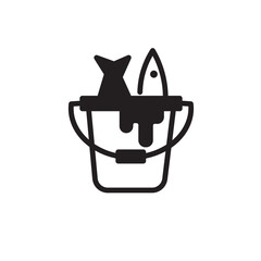 Bucket Catch Fish Icon