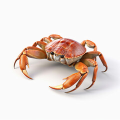 ai generated a crab white background.