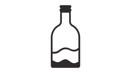 Bottle vector icon, logo isolated on white background