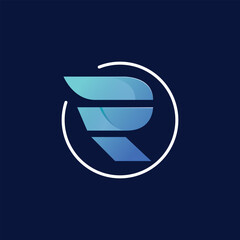 Modern stylish letter R based logo design for automotive, racing, and other business industry. 