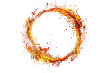 Circle of Fire, Ring of Flames, a fiery circle - obrazy, fototapety, plakaty