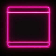 Neon tube Frame Pink Blue orange purple Abstract background, Ai Generative