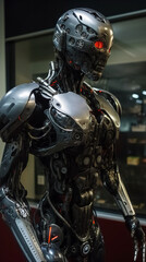 cyborg warrior controlled by openai chatgbt Generative AI