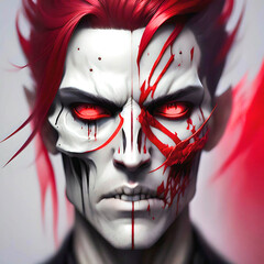 Devil portrait created with Generative AI Technology