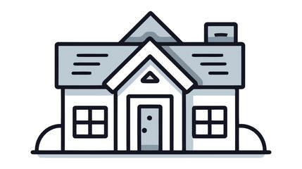 Home vector image. Vector illustration isolated on white background