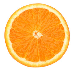 slices orange fruit isolated, Orange fruit macro studio photo, transparent png, PNG format, cut out