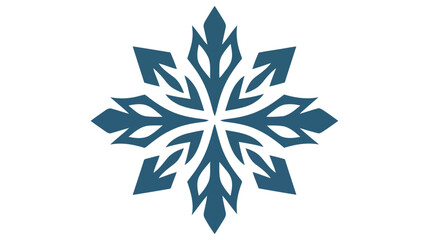 Fototapeta na wymiar Snowflake icon, vector logo isolated on white background