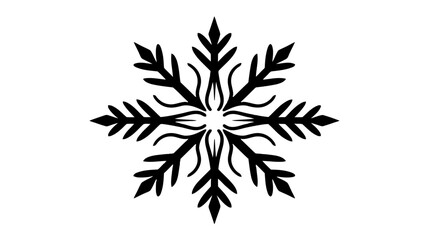 Snowflake icon, vector logo isolated on white background