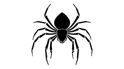 Spider black icon, logo. Vector illustration isolated on white background