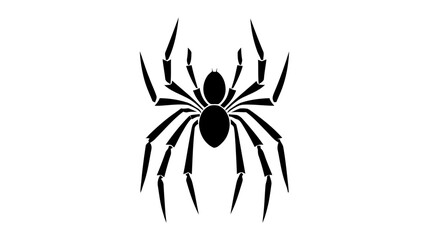 Spider black icon, logo. Vector illustration isolated on white background