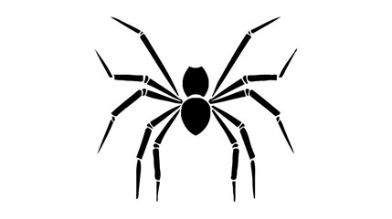 Spider black icon, logo. Vector illustration isolated on white background