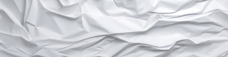 the wet crumpled white paper texture for the header, generative AI backdrop - obrazy, fototapety, plakaty