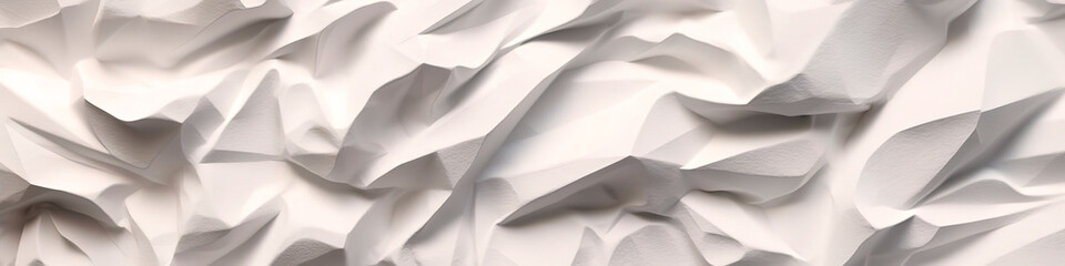 wide horizontal banner with a 3D beige texture of crumpled paper, generative AI surface for background