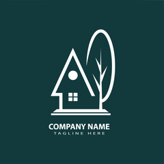 Logo design for real estate or housing, cluster-vector logo.